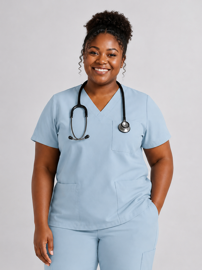 Women's Cura Triple Pocket Scrub Top