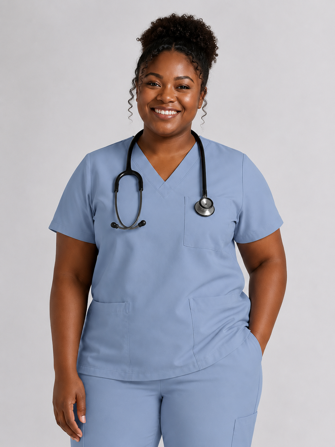 Women's Cura Triple Pocket Scrub Top