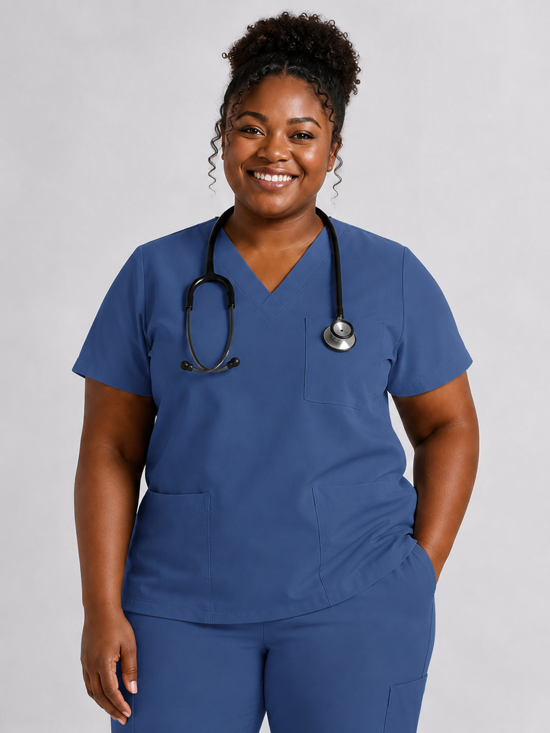 Women's Cura Triple Pocket Scrub Top
