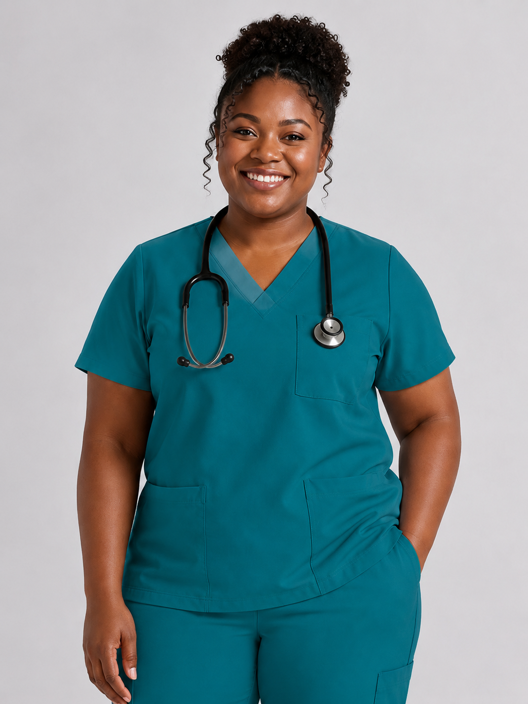 Women's Cura Triple Pocket Scrub Top