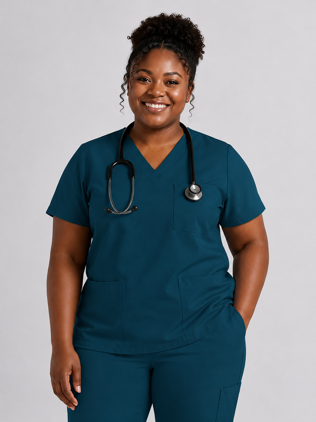 Women's Cura Triple Pocket Scrub Top