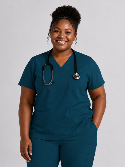 Women's Cura Triple Pocket Scrub Top