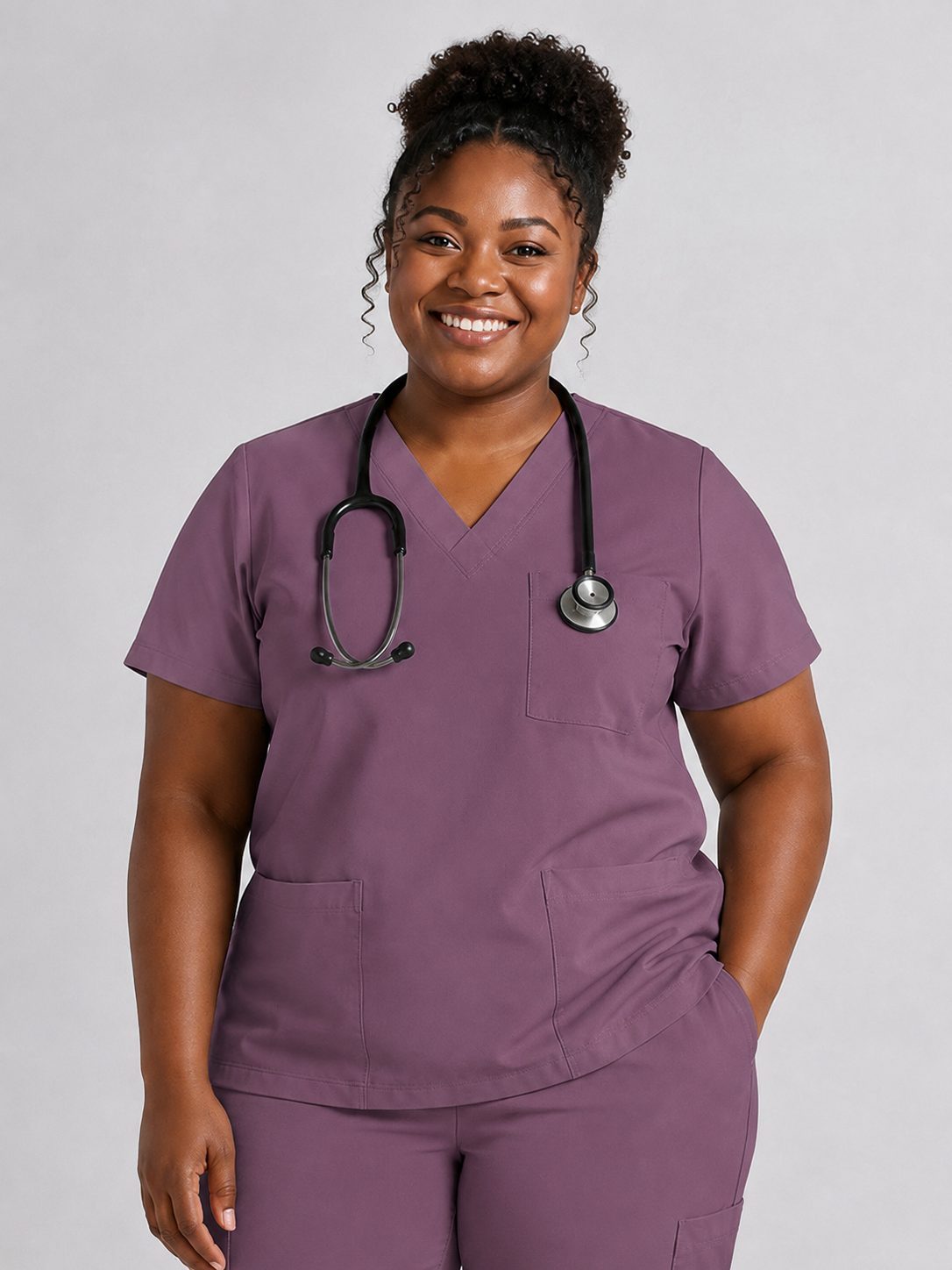 Women's Cura Triple Pocket Scrub Top