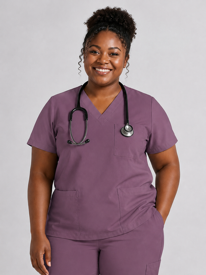 Women's Cura Triple Pocket Scrub Top