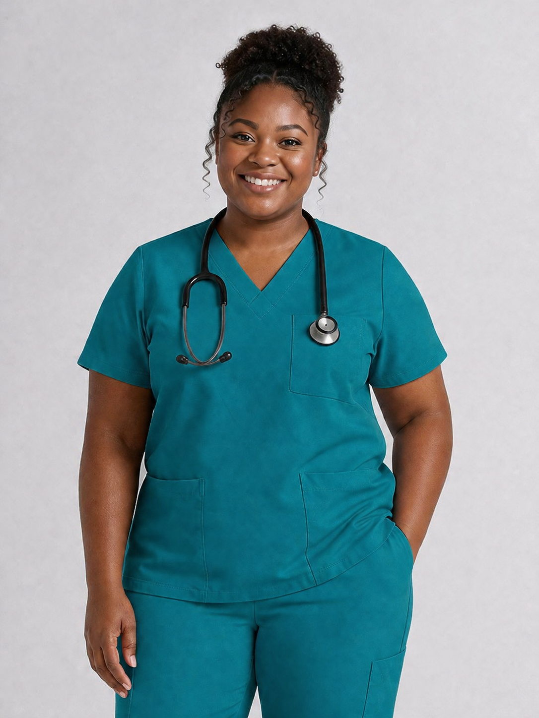 Women's Cura Triple Pocket Scrub Top
