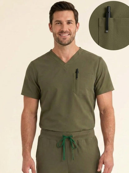 Men's Cura PenSlot Scrub Top