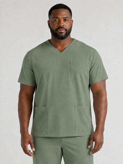 Men's Sana Triple Pocket Scrub Top