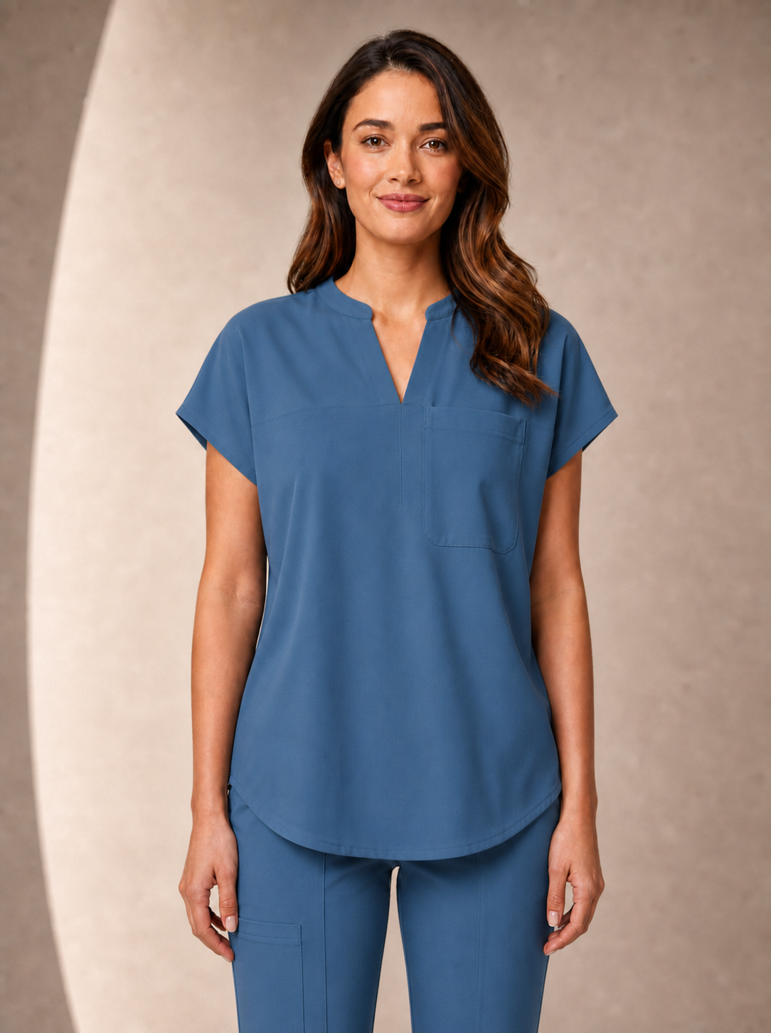 Women's Aegis Diamond Neckline Scrub Top - Air FlexIndigo