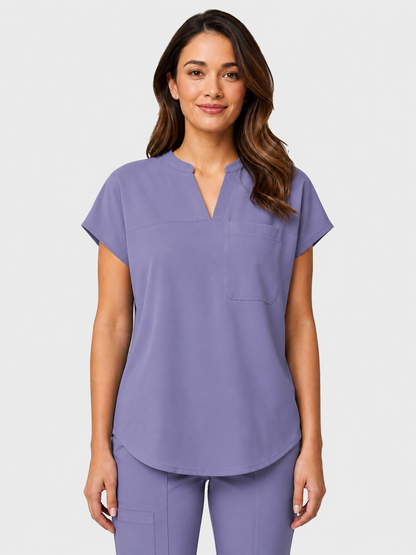 Women's Aegis Diamond Neckline Scrub Top - Air Flex Heavy Lilac