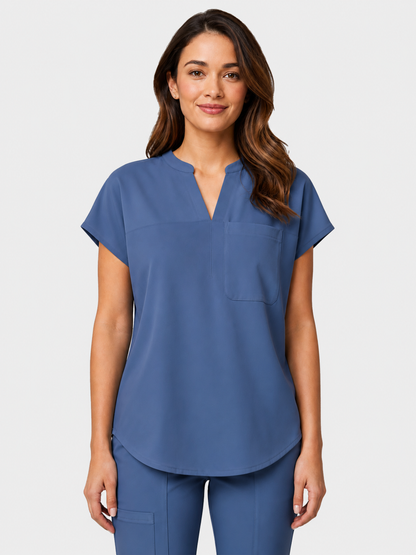 Women's Aegis Diamond Neckline Scrub Top - Air Flex Heavy Bright Blue