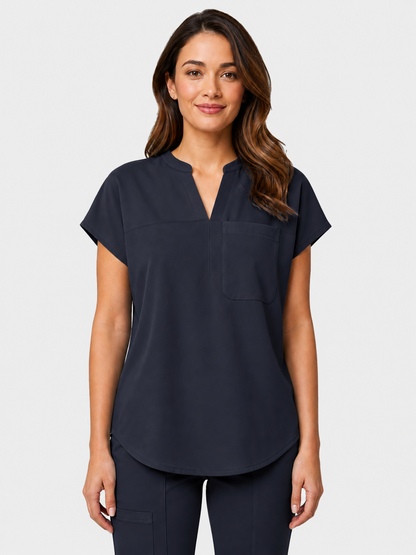 Women's Aegis Diamond Neckline Scrub Top - Air Flex Heavy Dark Teal