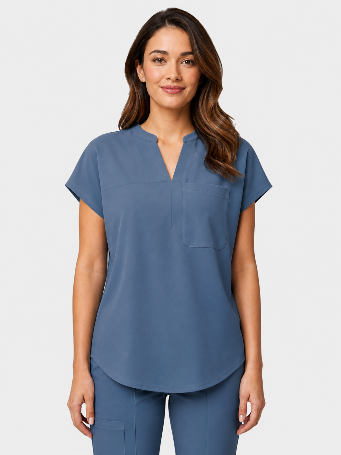 Women's Aegis Diamond Neckline Scrub Top - Air Flex Heavy Indigo