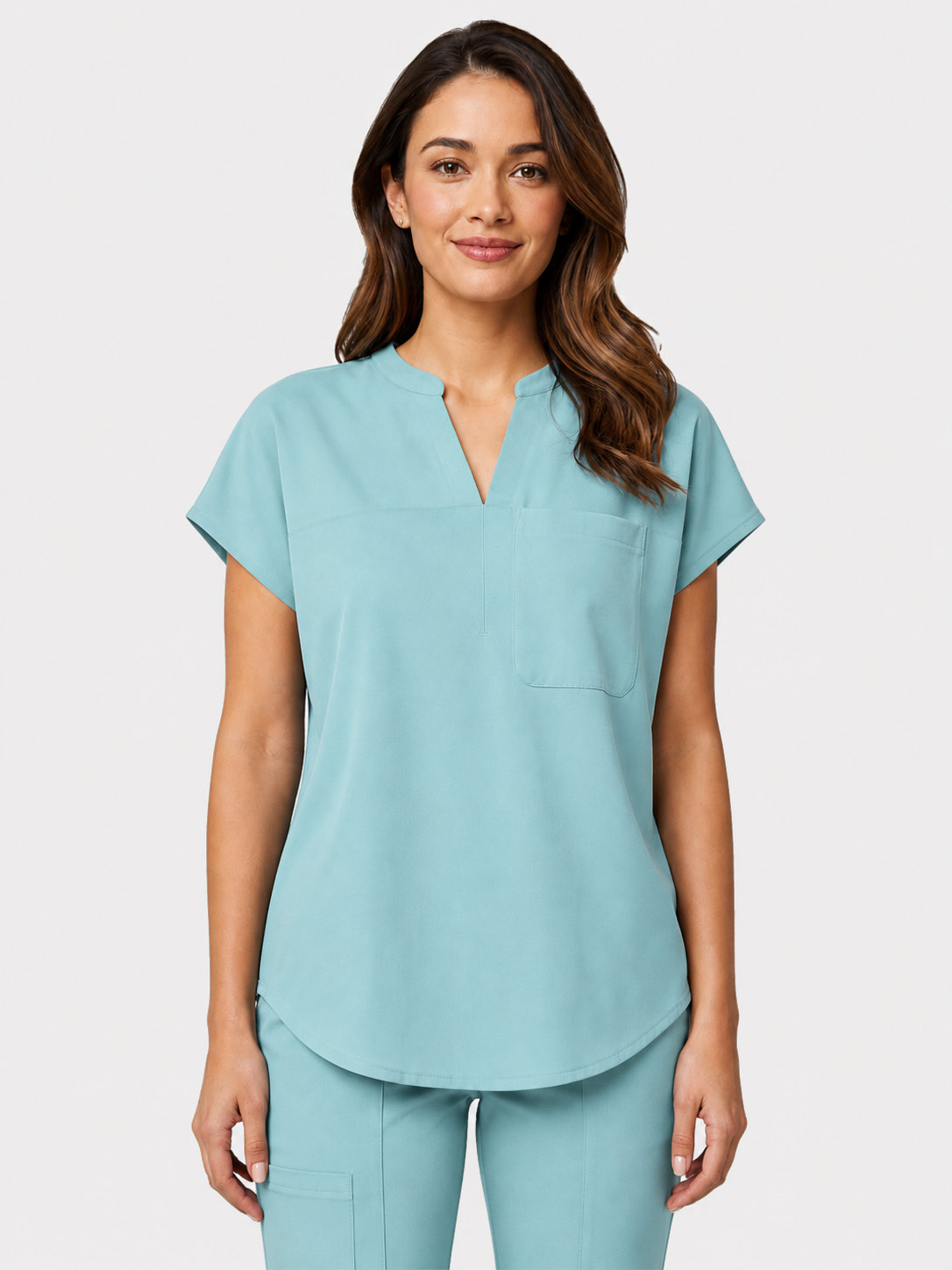 Women's Aegis Diamond Neckline Scrub Top - Air Flex Heavy Vivid Green