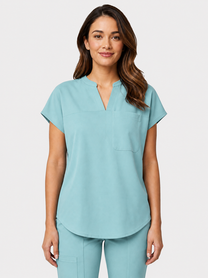 Women's Aegis Diamond Neckline Scrub Top - Air Flex Heavy Vivid Green