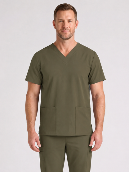 Men's Cura DualPocket Scrub Top