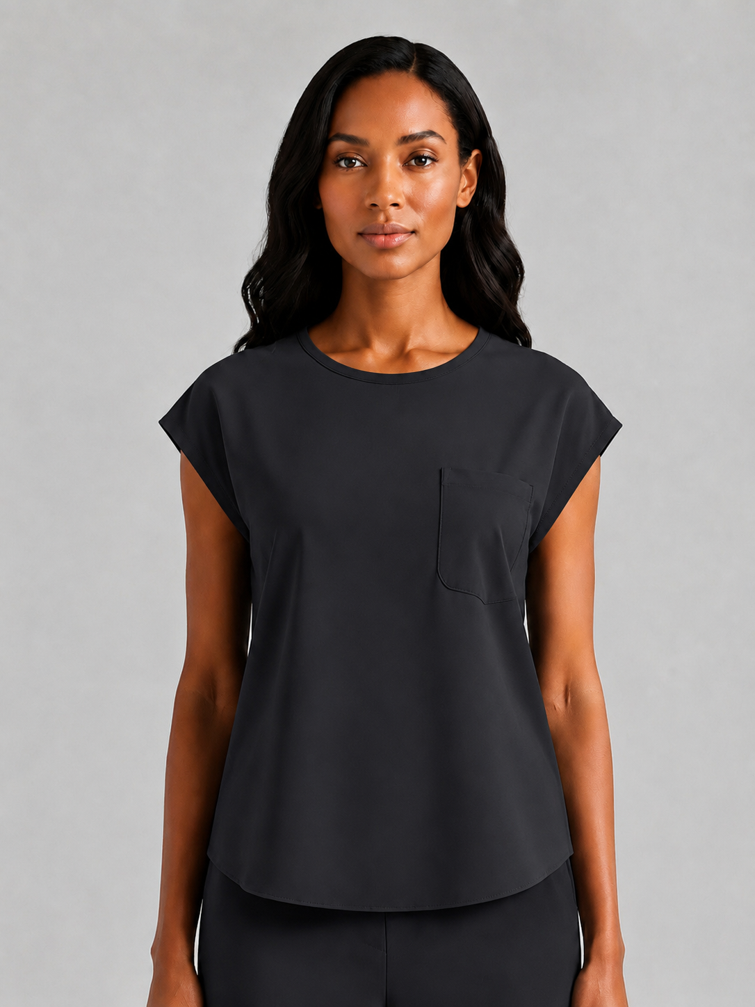 Women's Aegis Cap Sleeve Pocket Scrub Top - Shield Weave Deep Teal