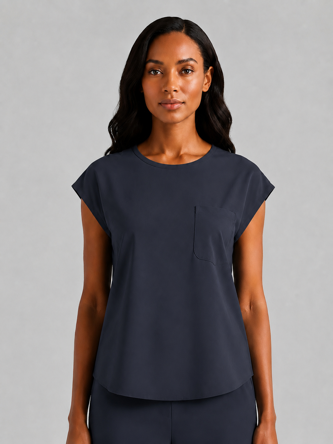 Women's Aegis Cap Sleeve Pocket Scrub Top - Cotton FlexDark Teal