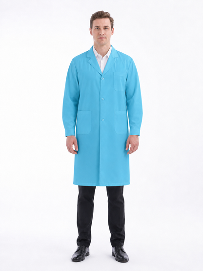 Men's Altair Classic Long Sleeve Lab Coat - Aegis Coat Sky Blue