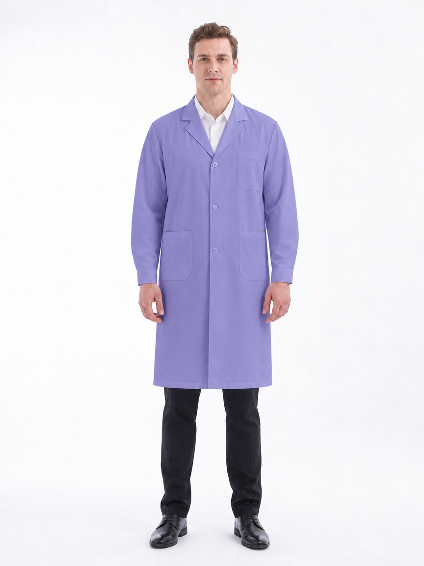 Men's Altair Classic Long Sleeve Lab Coat - Aegis Coat Lilac