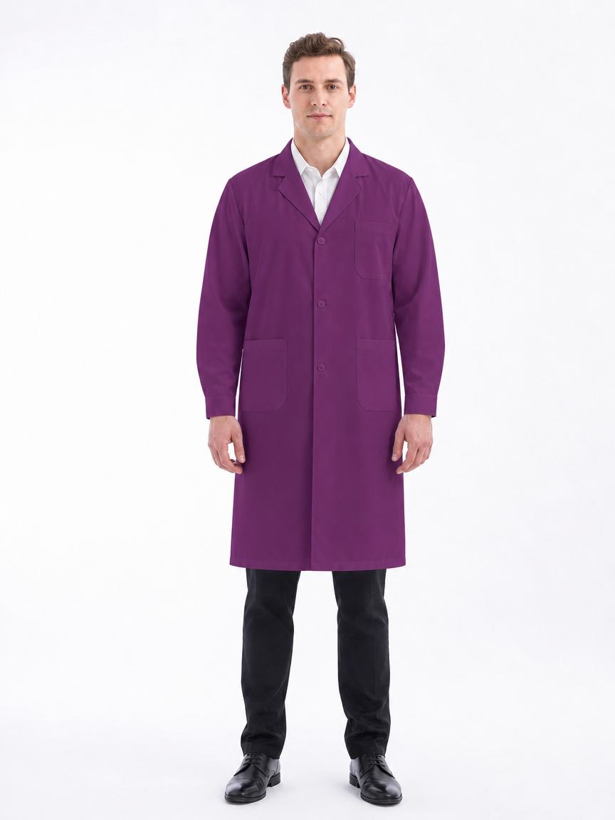 Men's Altair Classic Long Sleeve Lab Coat - Aegis Coat Grape Purple