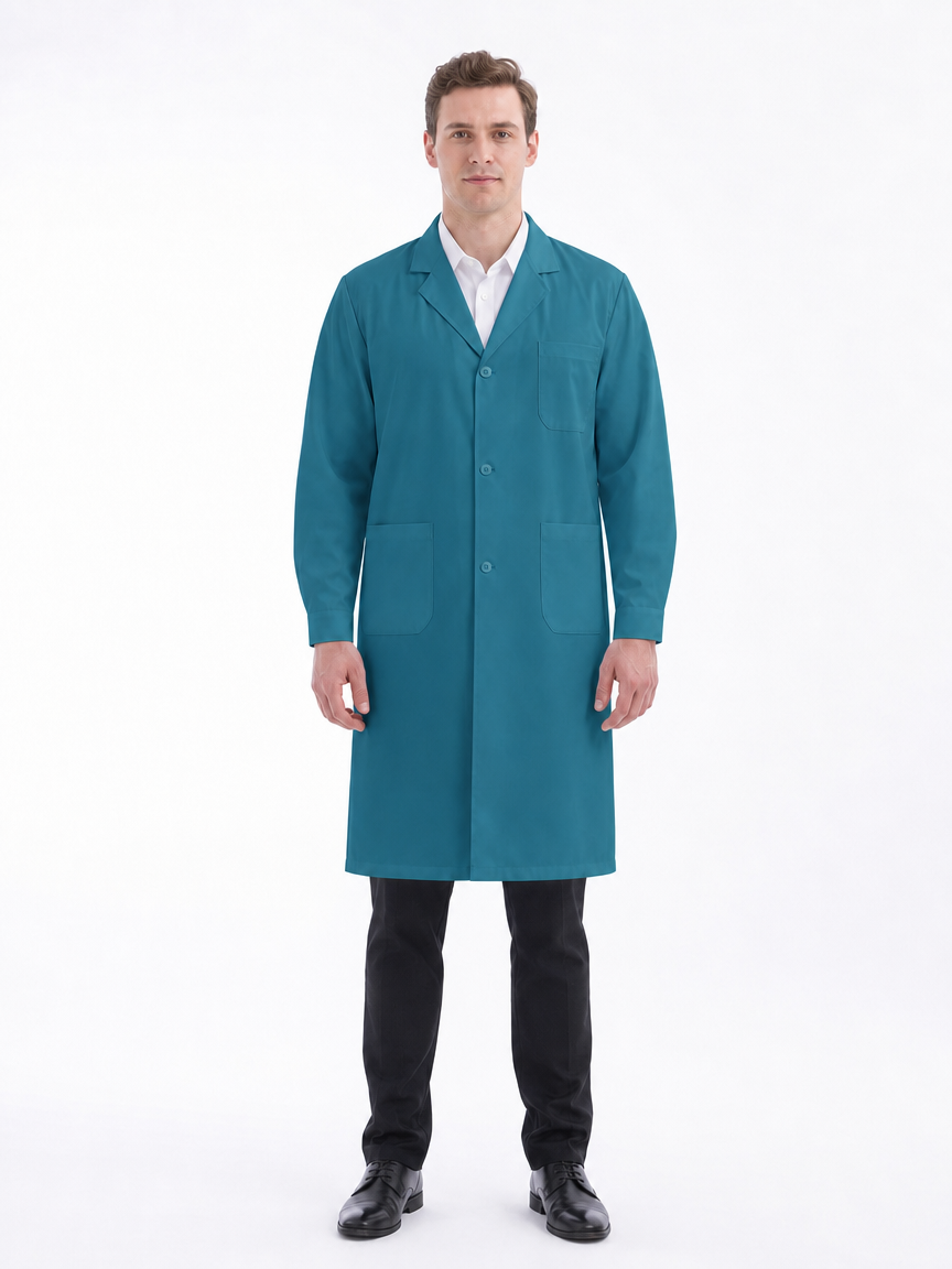 Men's Altair Classic Long Sleeve Lab Coat - Aegis Coat Teal