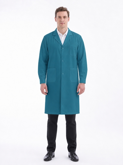 Men's Altair Classic Long Sleeve Lab Coat - Aegis Coat Teal