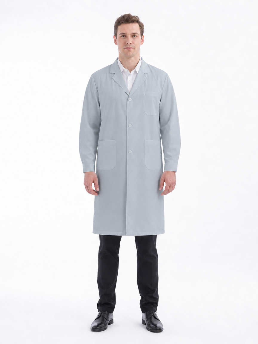 Men's Altair Classic Long Sleeve Lab Coat - Aegis Coat Light Gray