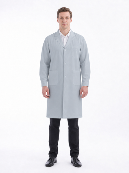 Men's Altair Classic Long Sleeve Lab Coat - Aegis Coat Light Gray