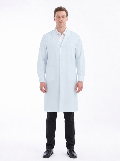 Men's Altair Classic Long Sleeve Lab Coat - Aegis Coat Bleached White
