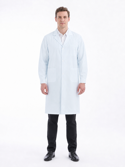 Men's Altair Classic Long Sleeve Lab Coat - Cotura Warm White