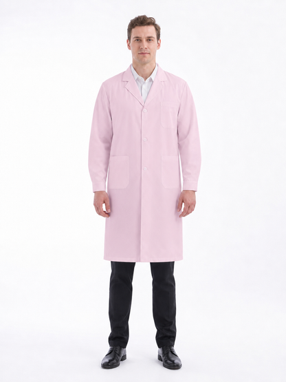 Men's Altair Classic Long Sleeve Lab Coat - Cotura Pink