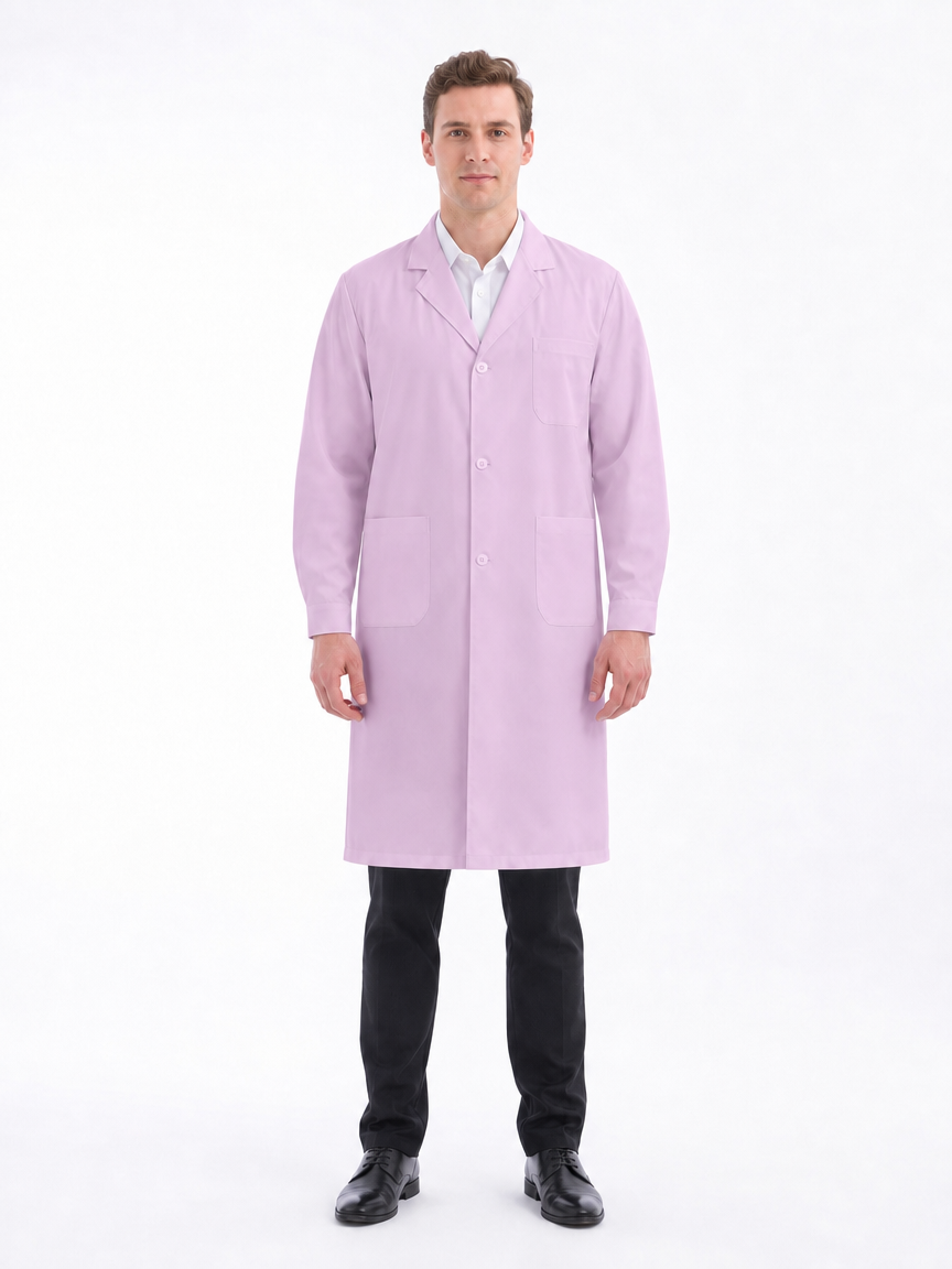 Men's Altair Classic Long Sleeve Lab Coat - Cotura Mauve