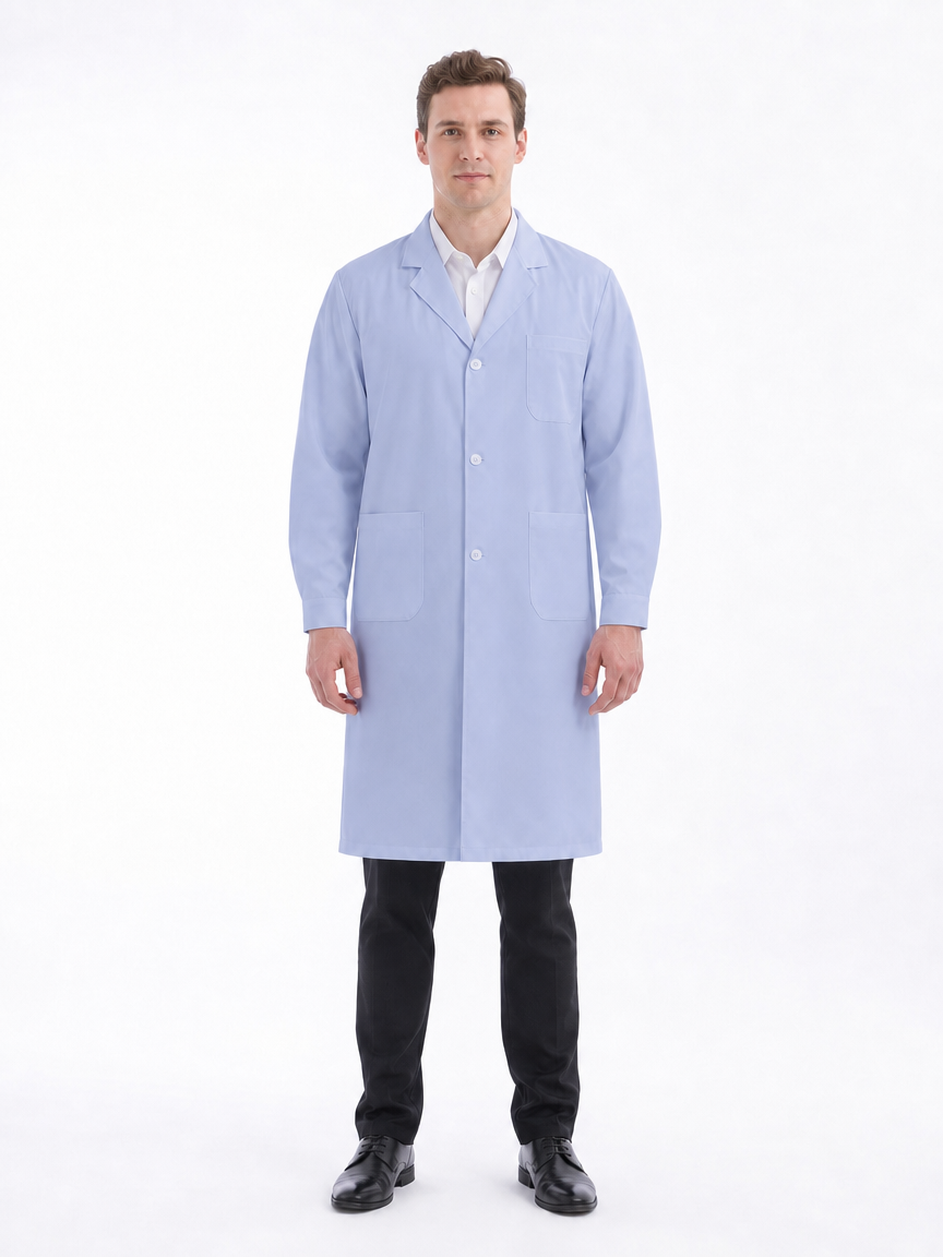 Men's Altair Classic Long Sleeve Lab Coat - Cotura Light Purplish Blue