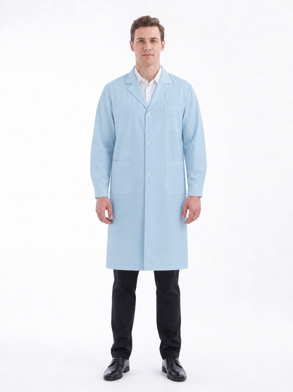 Men's Altair Classic Long Sleeve Lab Coat - Cotura Light Blue