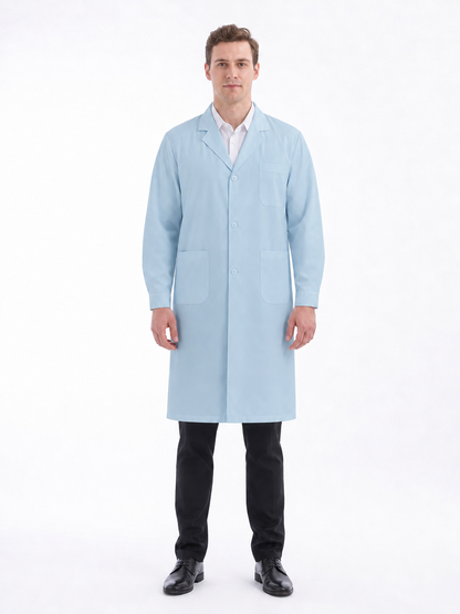 Men's Altair Classic Long Sleeve Lab Coat - Cotura Blue