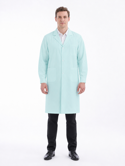 Men's Altair Classic Long Sleeve Lab Coat - Cotura Light Green