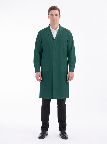 Men's Altair Classic Long Sleeve Lab Coat - Cotura Green