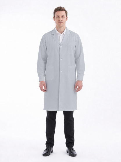 Men's Altair Classic Long Sleeve Lab Coat - Cotura Light Gray