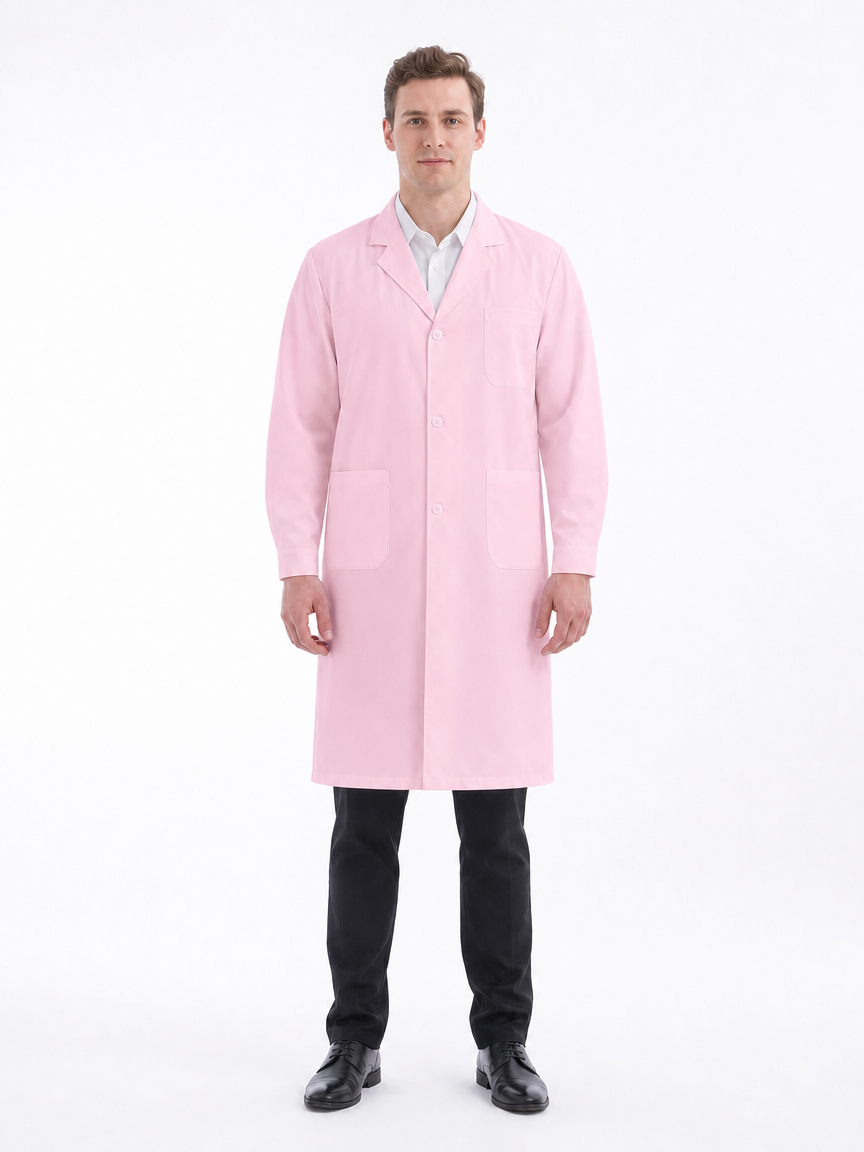 Men's Altair Classic Long Sleeve Lab Coat - Vela Pink