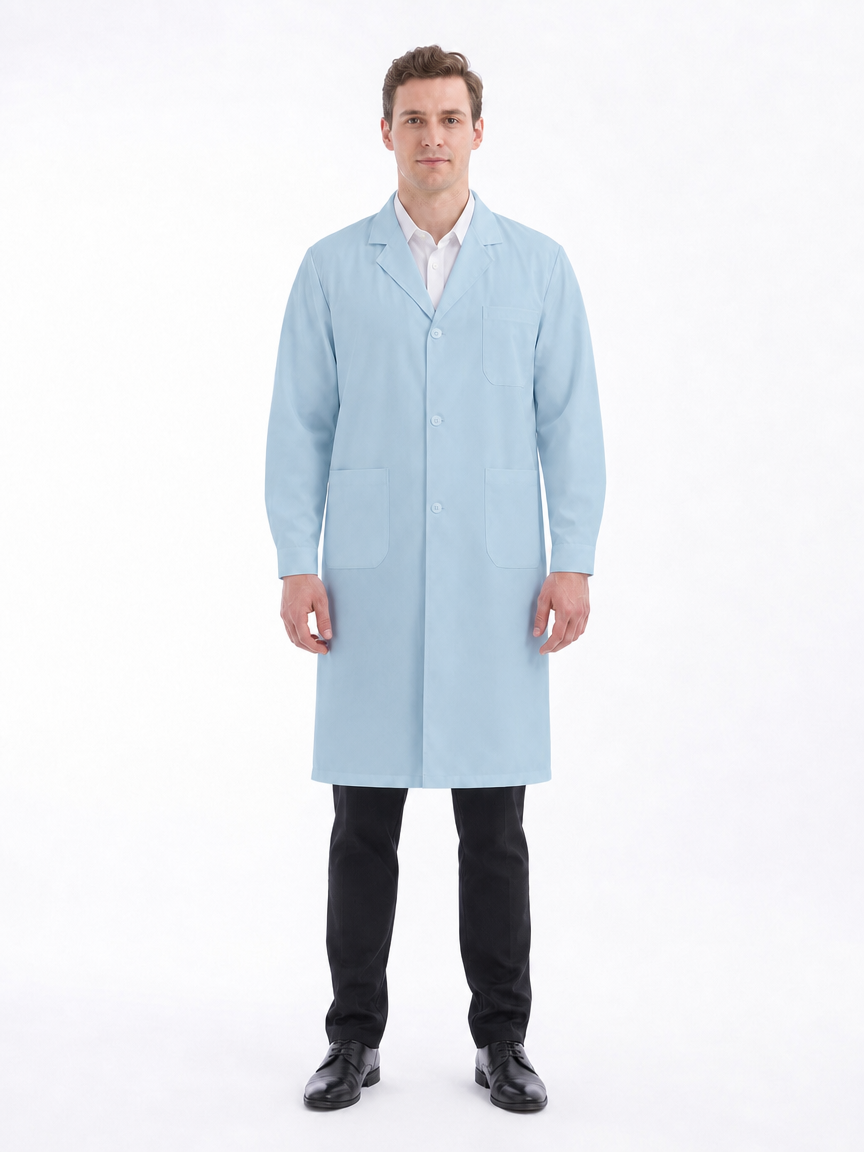 Men's Altair Classic Long Sleeve Lab Coat - Vela Blue