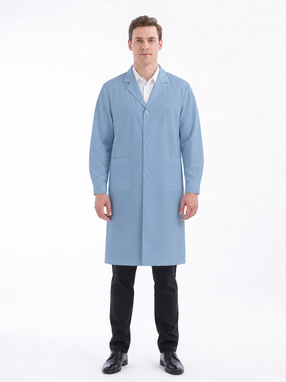 Men's Altair Classic Long Sleeve Lab Coat - Vela Medium Blue