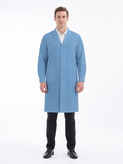 Men's Altair Classic Long Sleeve Lab Coat - Vela Dark Blue