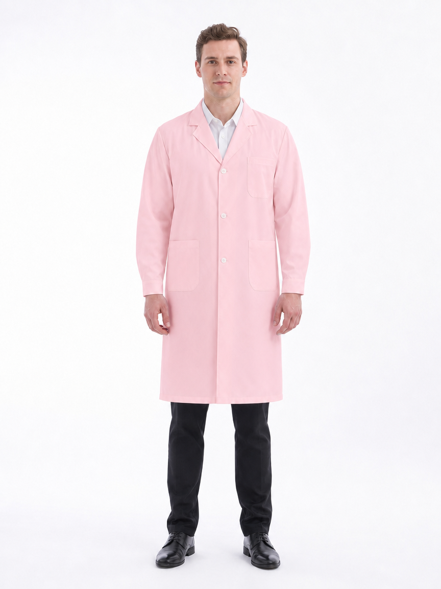 Men's Altair Classic Long Sleeve Lab Coat - Aegis Coat Blush Pink