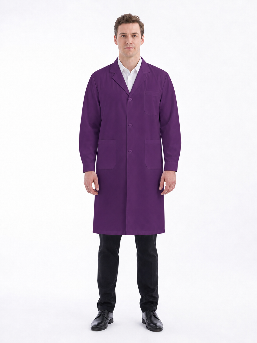 Men's Altair Classic Long Sleeve Lab Coat - Vela Purple