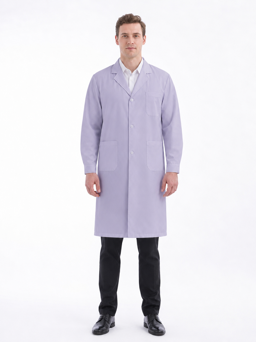 Men's Altair Classic Long Sleeve Lab Coat - Vela Light Purple
