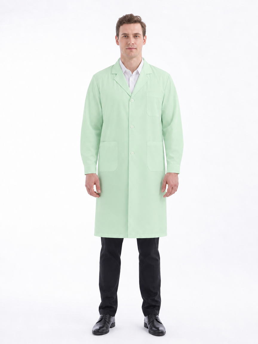 Men's Altair Classic Long Sleeve Lab Coat - Vela Emerald Green