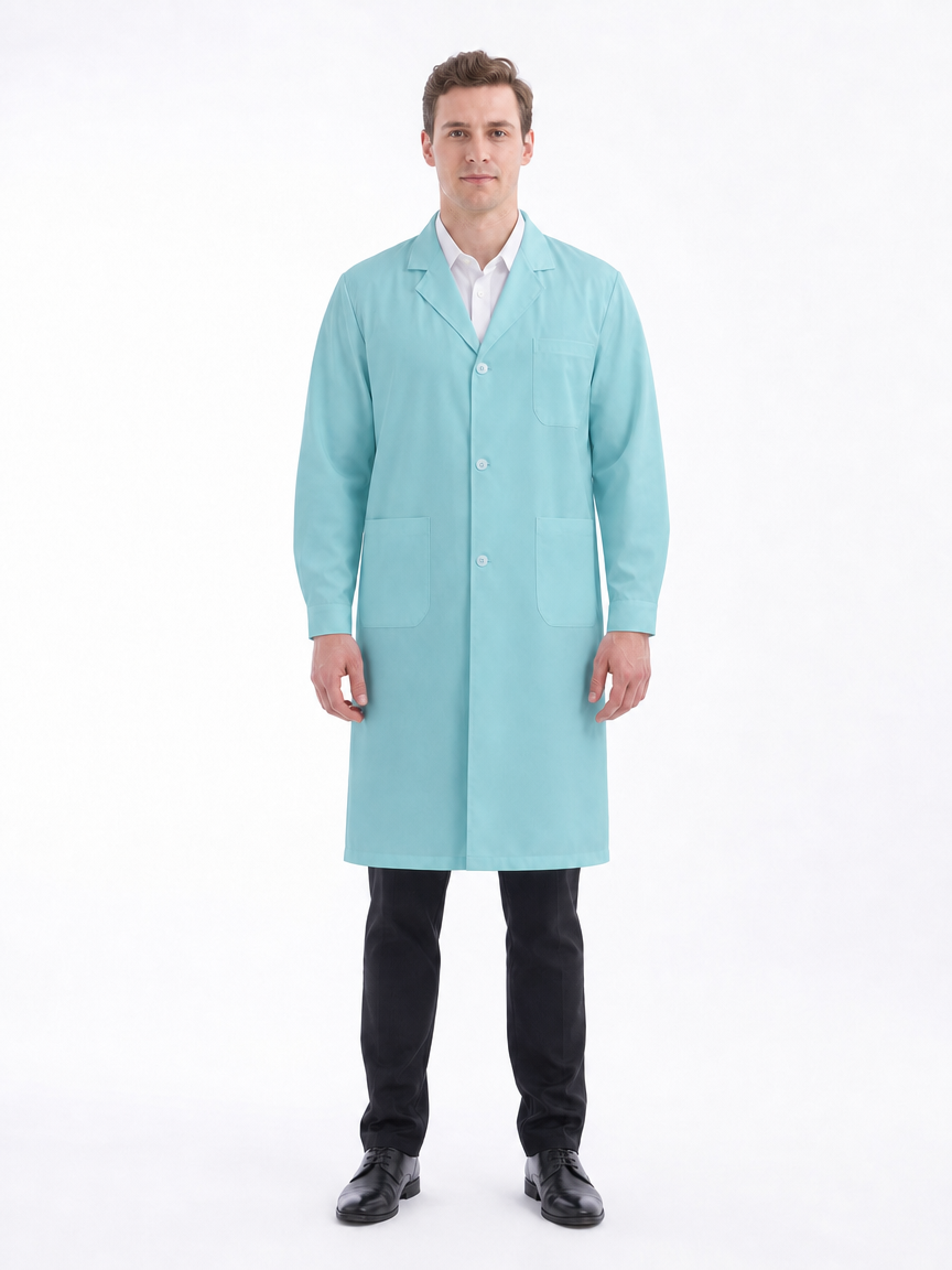 Men's Altair Classic Long Sleeve Lab Coat - Vela Vivid Green