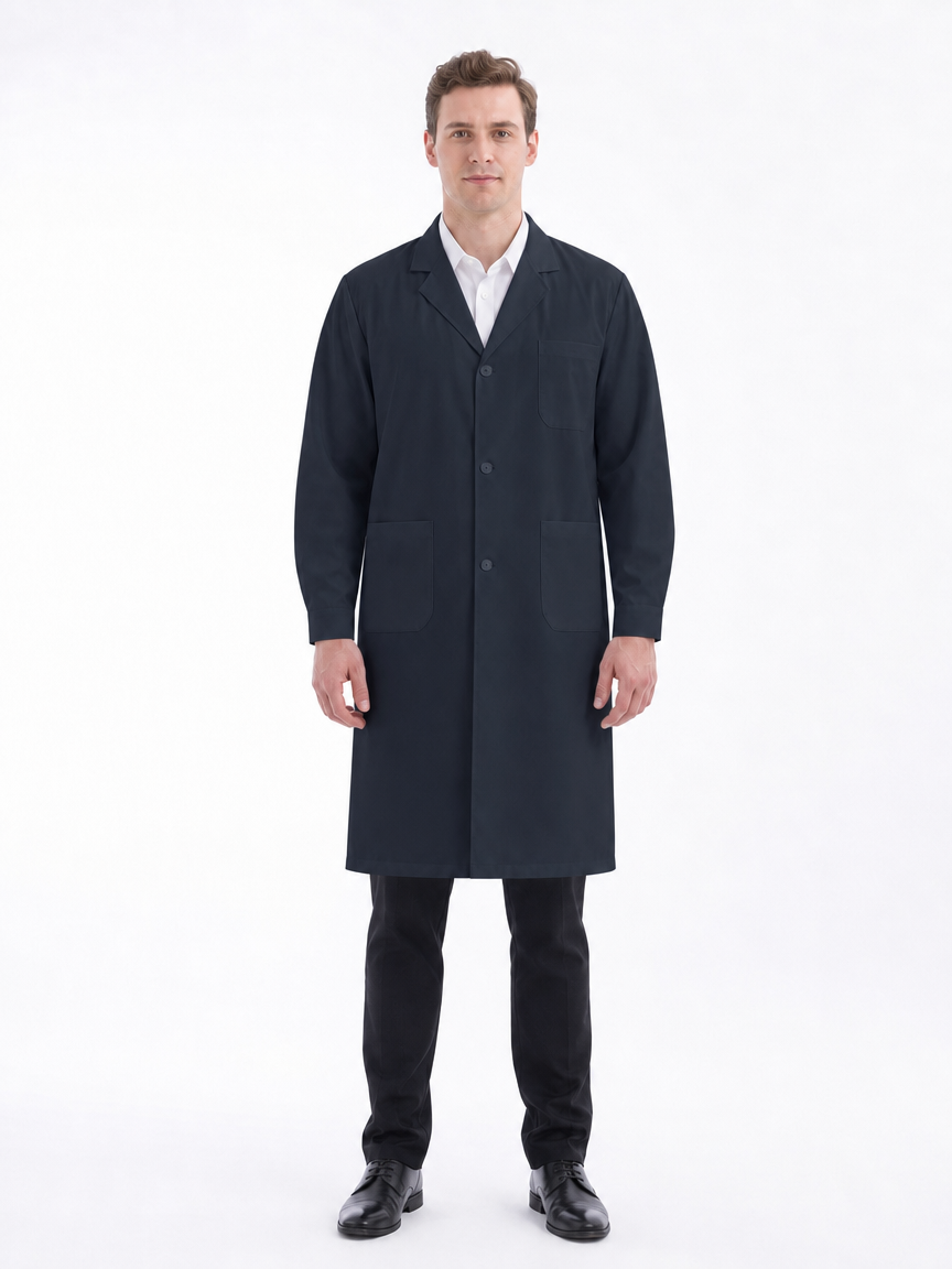 Men's Altair Classic Long Sleeve Lab Coat - Vela Dark Teal