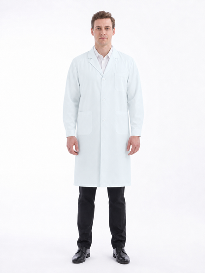 Men's Altair Classic Long Sleeve Lab Coat - Targa White