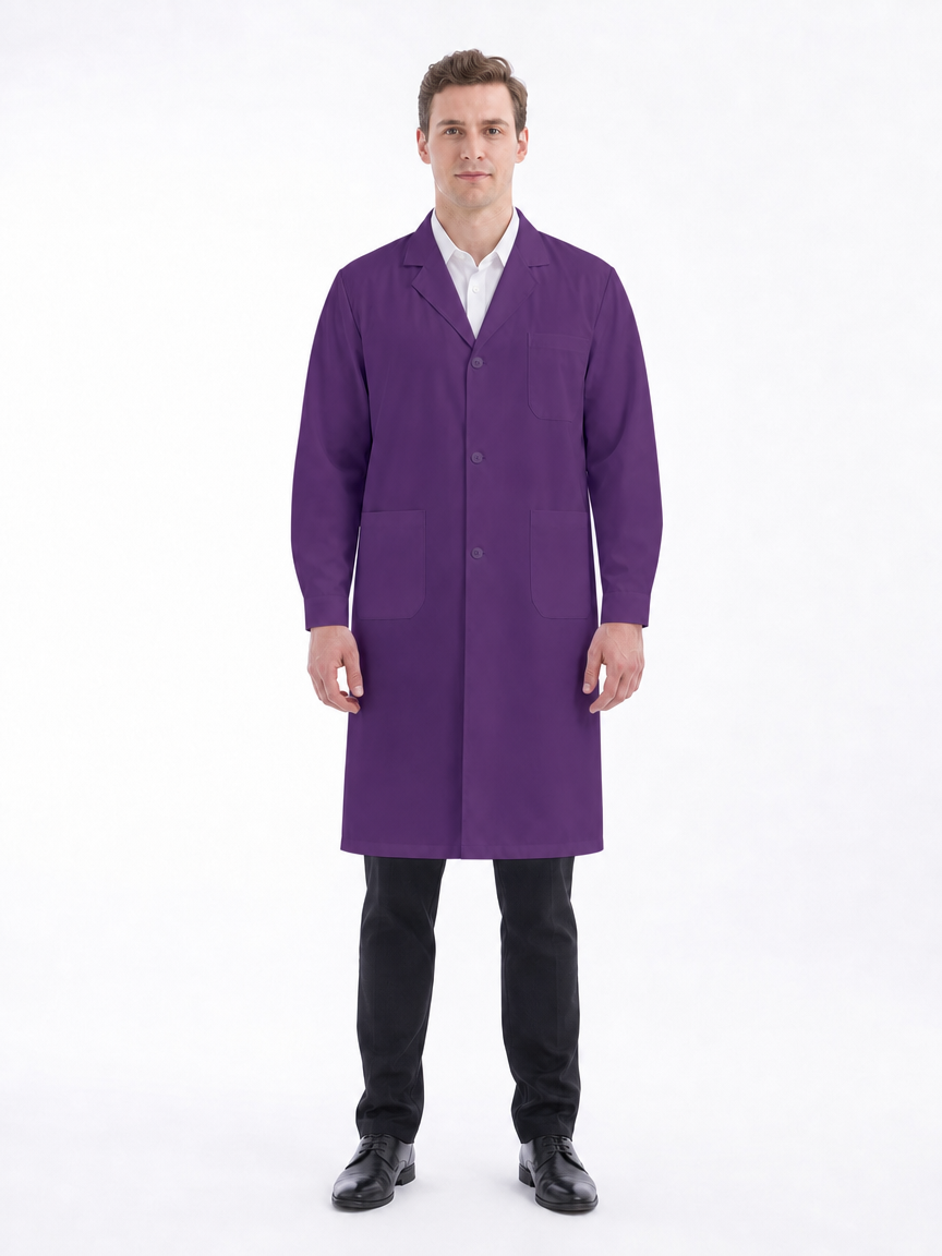 Men's Altair Classic Long Sleeve Lab Coat - Targa Purple